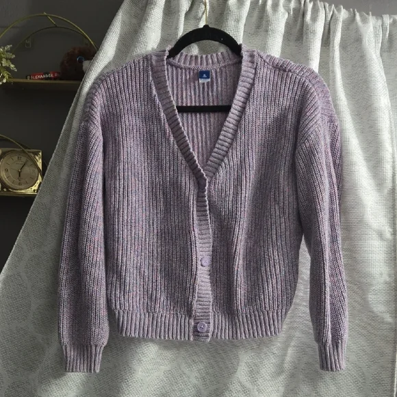 Old Navy Lavender Knit Cardigan - Picture 1 of 8